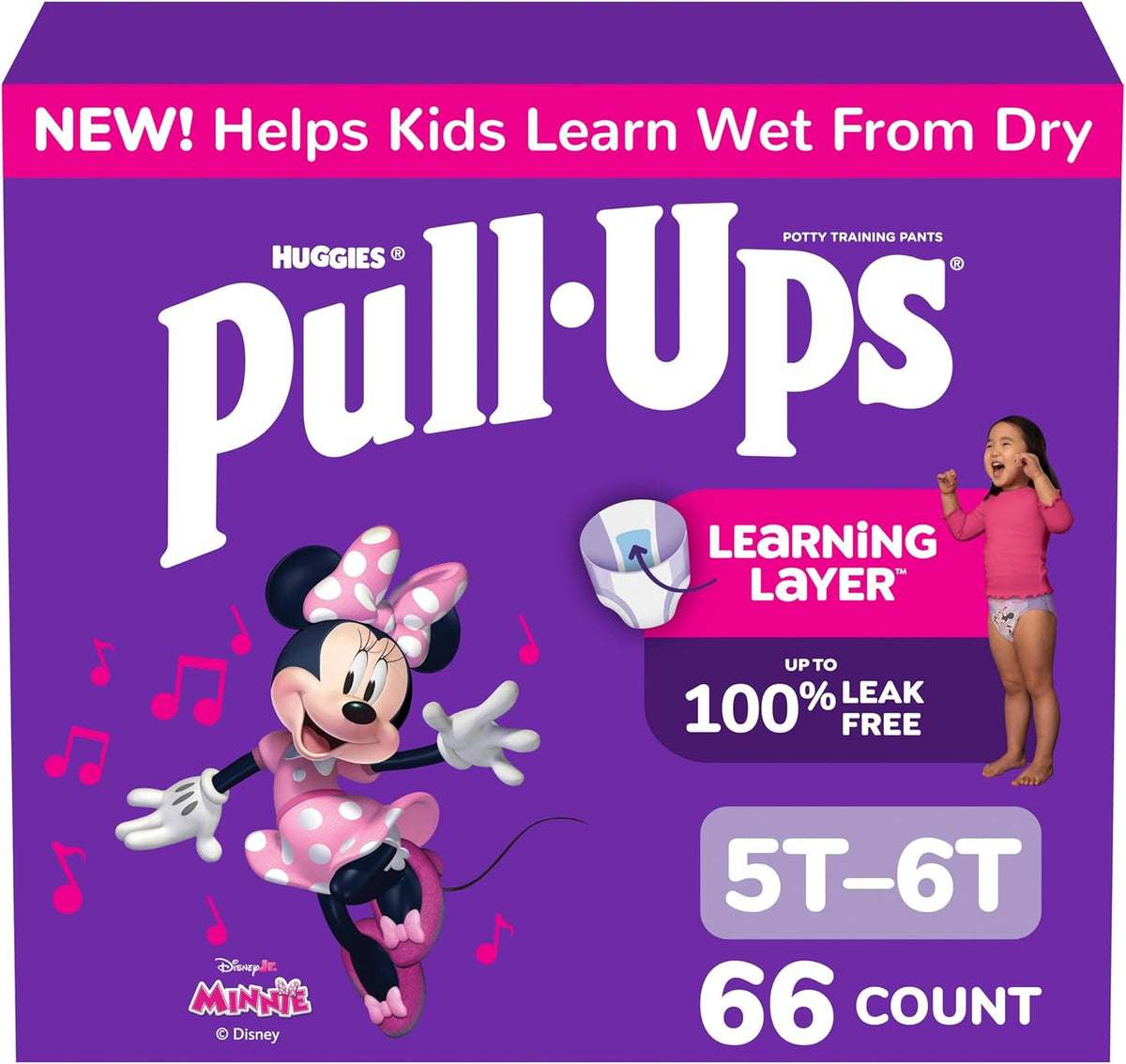 Pull-Ups Girls' Potty Training Pants, Size 3T-4T, 112 Count