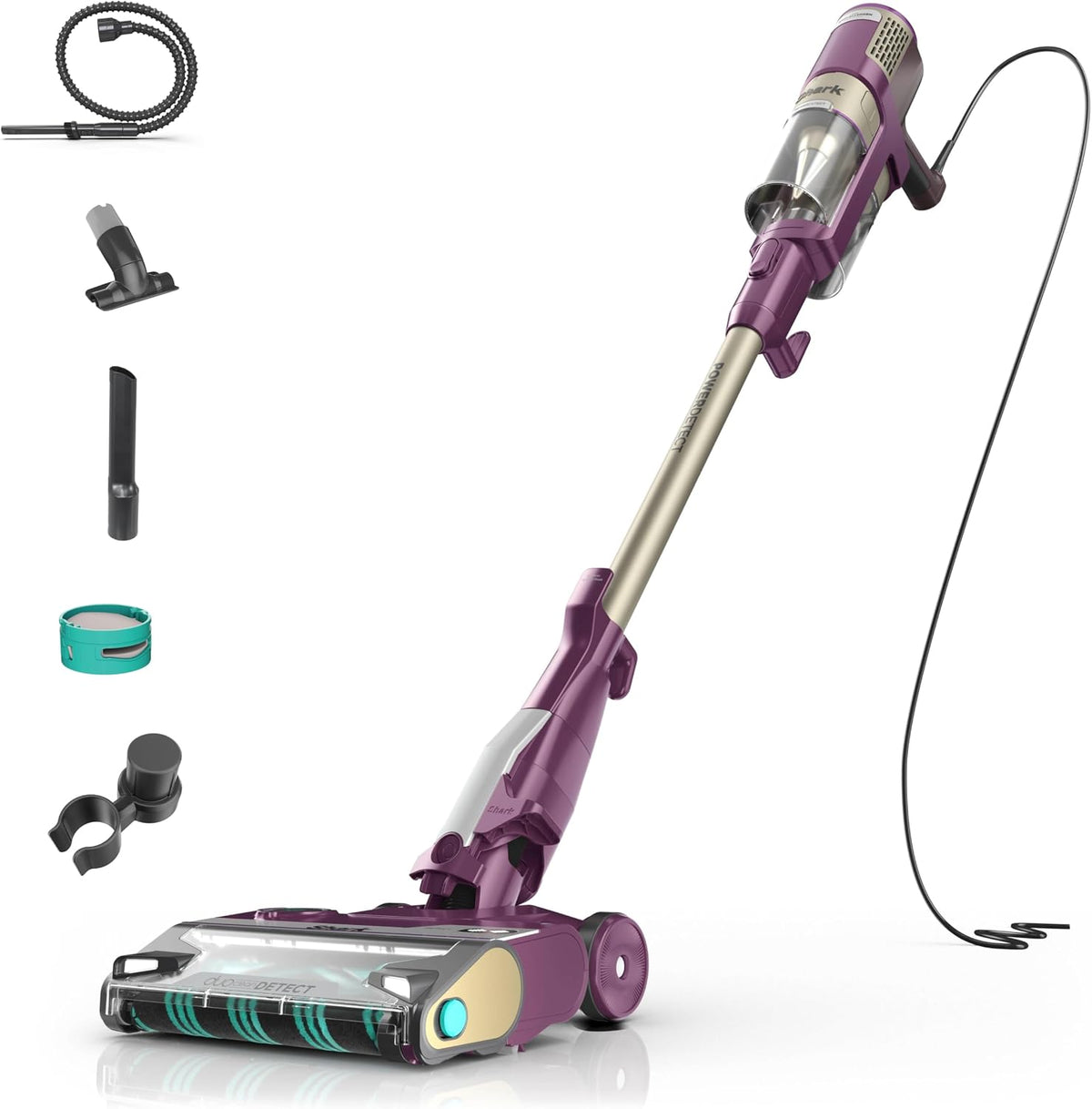Shark HV302 Rocket Pet Corded Stick Vacuum, Lightweight with Swivel Steering for Carpets & Hard Floors, Converts to Hand Vacuum, Includes Crevice Tool, Pet Multi-Tool & Precision Duster, Orange