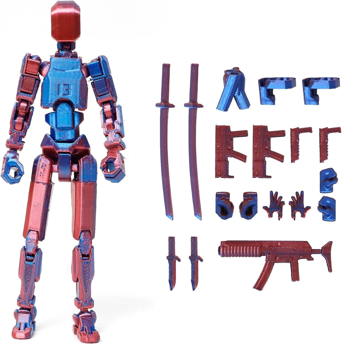 FoxVilla Titan 13 3D Printed Action Figure, Assembled Dummy 13 (Golden)