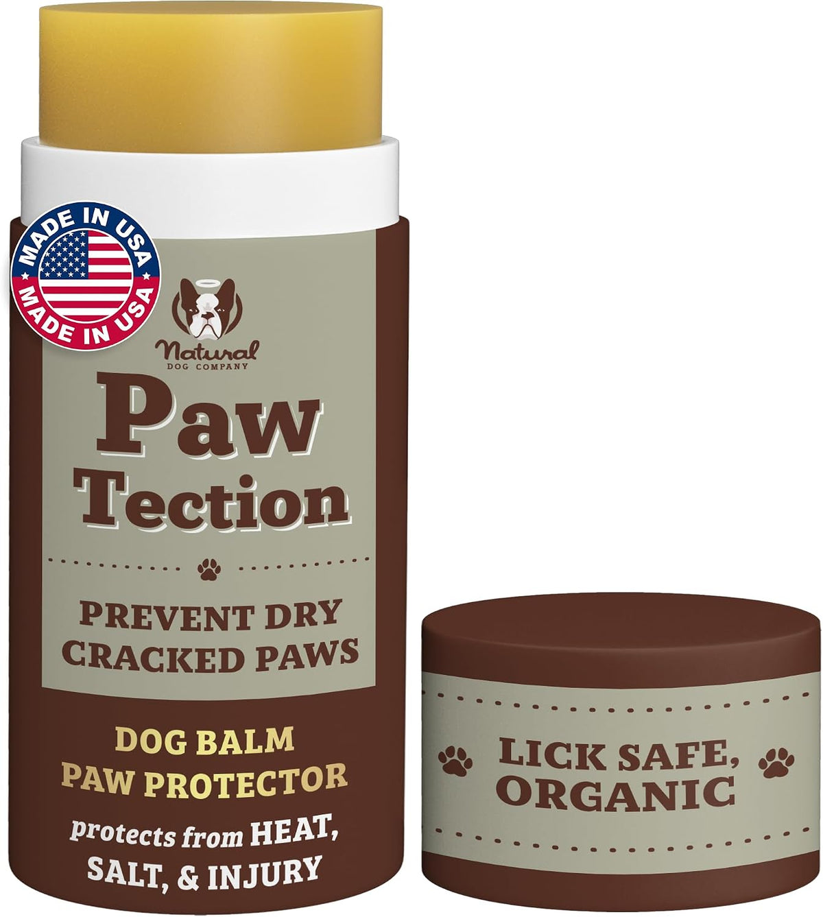 Natural Dog Company Paw Soother Dog Paw Balm, 2 oz Stick | Moisturizes Dry Cracked Paws, Coconut Oil & Calendula, For Walks, Hot Pavement, Beach, Hiking, Daily Paw Care