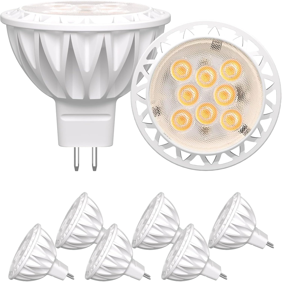 MR16 LED Bulbs 5W GU5.3 12V 2700K Warm White 6 Pack