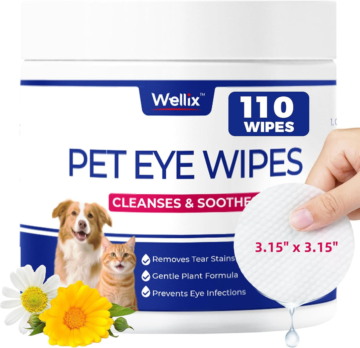 Wellix Pet Eye Drops for Dog & Cat, Non-Irritating Taurine Dog Eye Drop