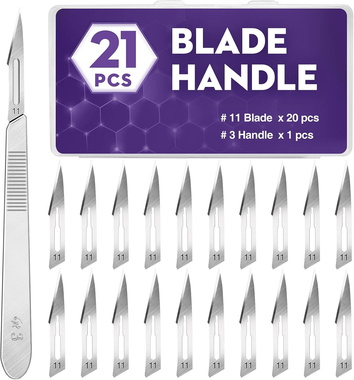 YixangDD 10 PCS Scalpel Blades with #11 Scalpels Surgical Blades