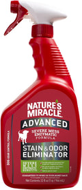 Nature’s Miracle Advanced Dog Stain & Odor Eliminator, Severe Mess, 32 oz | Enzymatic Cleaner Eliminates the Toughest Dog Messes, For Use on Multiple Surfaces, Safe For Pets and Home*, Fresh Scent