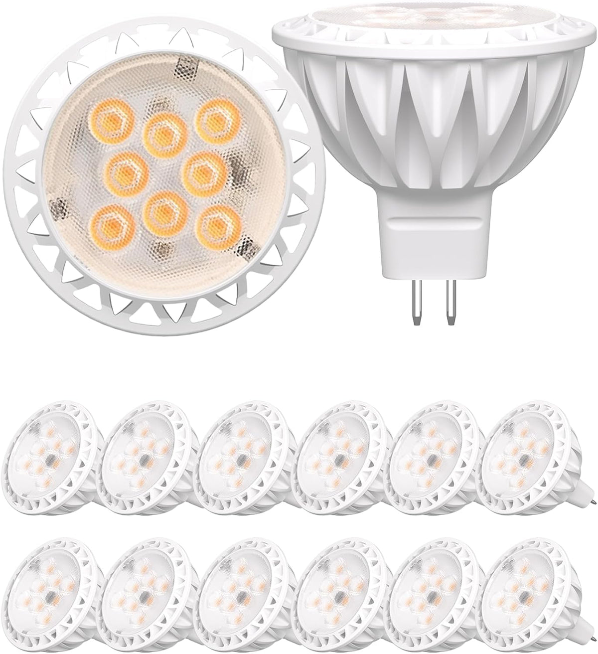 MR16 LED Bulbs 5W GU5.3 12V 2700K Warm White 6 Pack