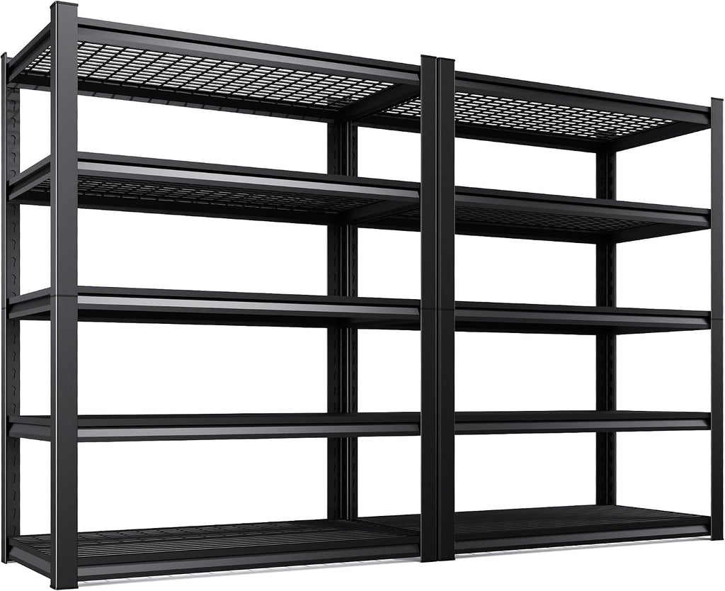 71.2" H-35.4" W Garage Shelving Heavy Duty Storage Shelves, Adjustable Metal Shelving Unit, Utility Garage Organizer Shelf for Basement, Pantry, Warehouse, Supermarket, 35.4" Wx15.7 Dx71.2 H