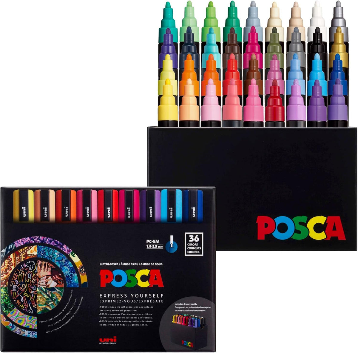 POSCA® PC-5M Water-Based Acrylic Paint Markers, Medium Tip, 8 Count