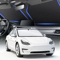 SINGARO 300T Universal Car Windshield Sun Shade, Foldable Reflective for Windshield & Window Shades with Overlapping Design, Car Interior Accessories (58" L x 32" W)