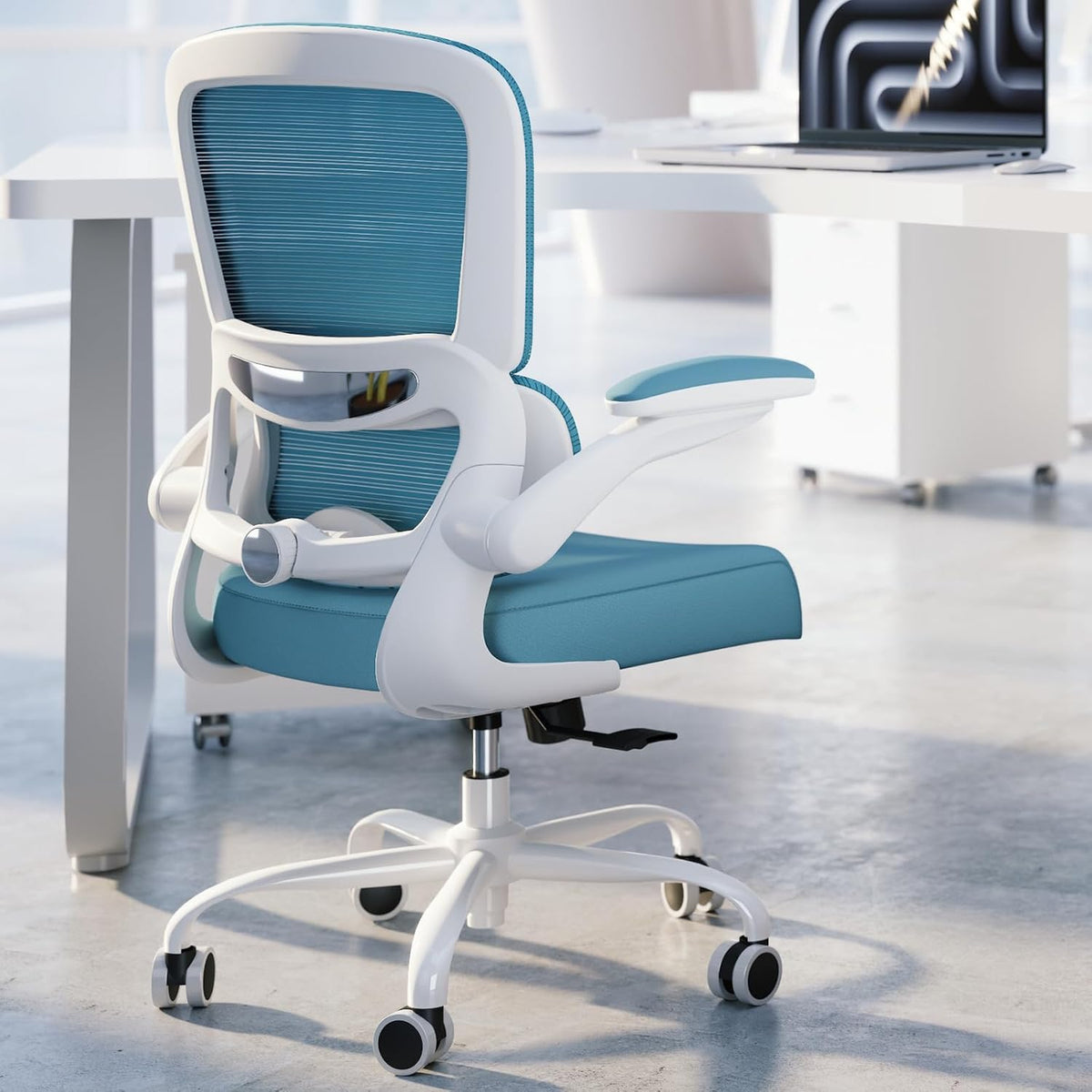 TRALT Office Chair - Ergonomic Desk Chair with Adjustable Lumbar Support, Mesh Computer Chair, Executive Chairs for Home Office Comfortable Lumbar Support (Black)