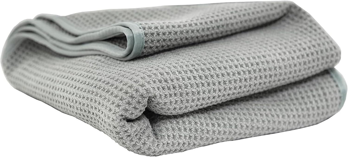 Chemical Guys, Waffle Weave Gray Matter Microfiber Drying Towel, 25 x 36 in