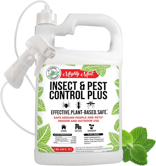 Mighty Mint Peppermint Oil Insect Repellent Plus Spray, 1 Gallon (128 oz)
