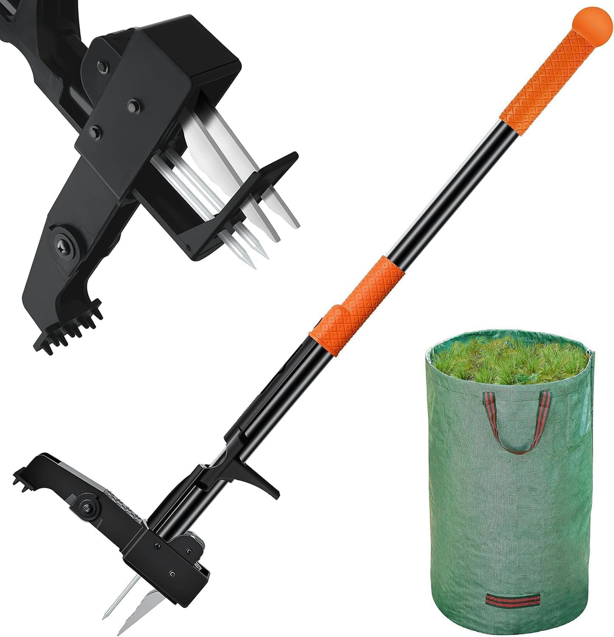 Grampa's Weeder Original Stand Up Weed Puller Tool with Bamboo Long Handle