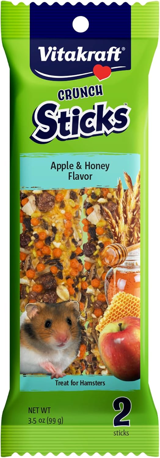Vitakraft Crunch Sticks Hamster Treat Apple & Honey Flavor - 2 Sticks
