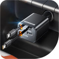 SUPERONE Retractable USB C Car Charger, 69W 4-in-1 Fast Charging Adapter