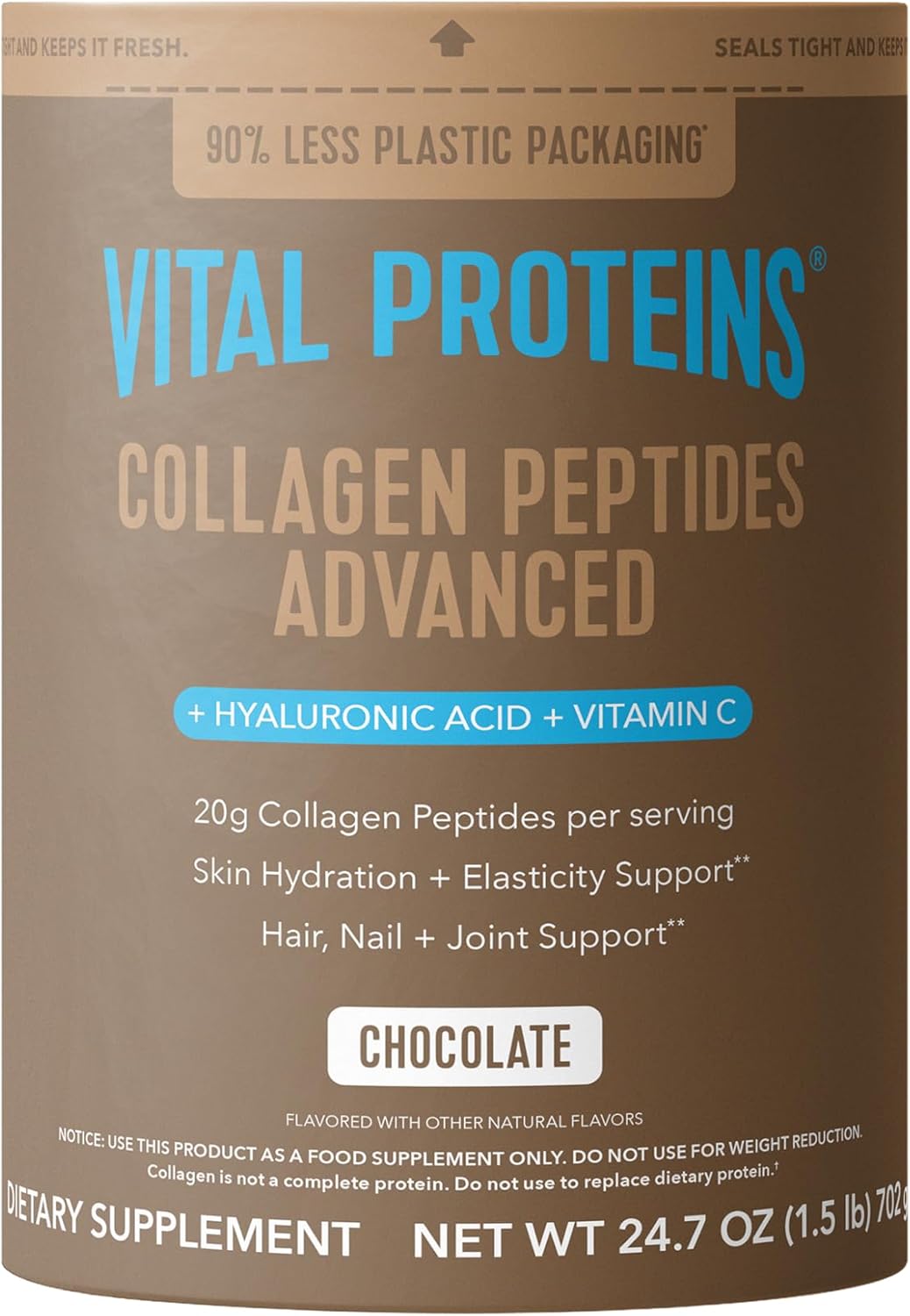 Vital Proteins Collagen Peptides Powder Advanced, Unflavored, 9.33oz