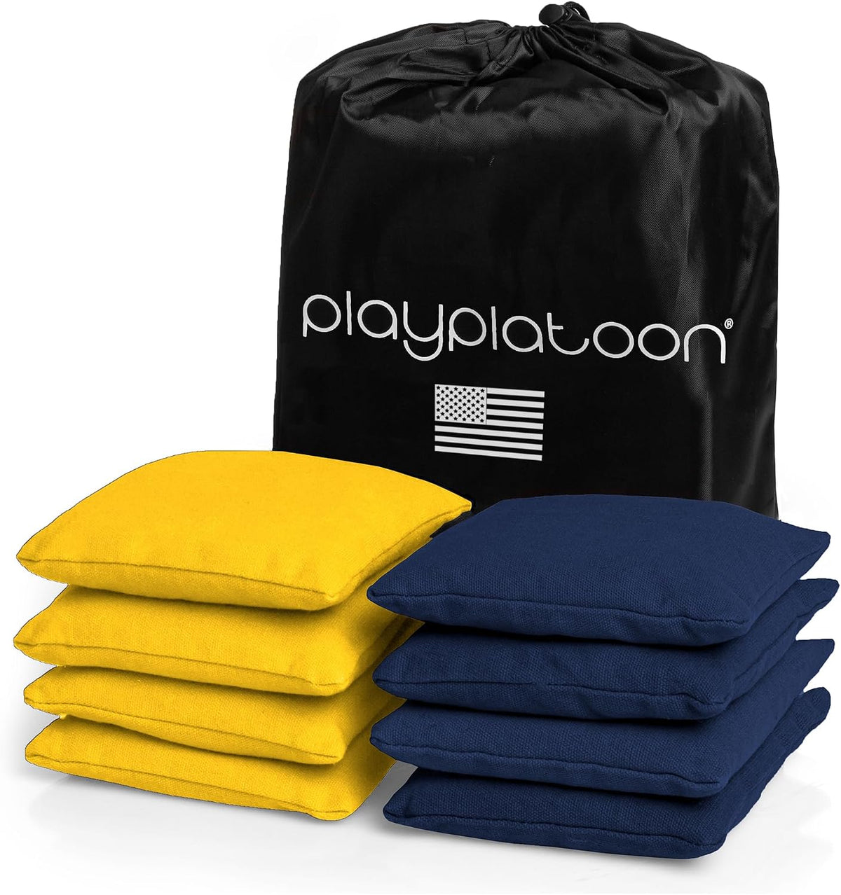 Play Platoon Cornhole Bags Set of 8 Regulation Size & Weight Duck Cloth