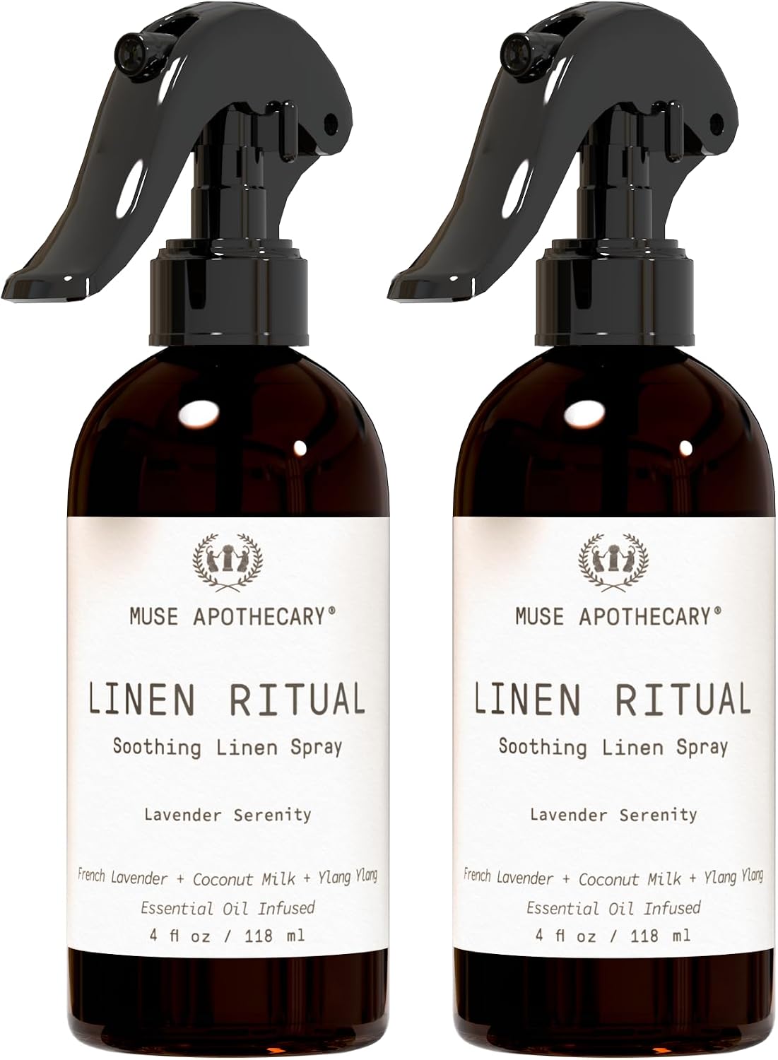 Muse Apothecary Linen Ritual - Aromatic, Soothing, and Relaxing Linen Spray for Bedding, Laundry and Fabric Spray Freshener - Infused with Aromatherapy Essential Oils - Lavender Serenity