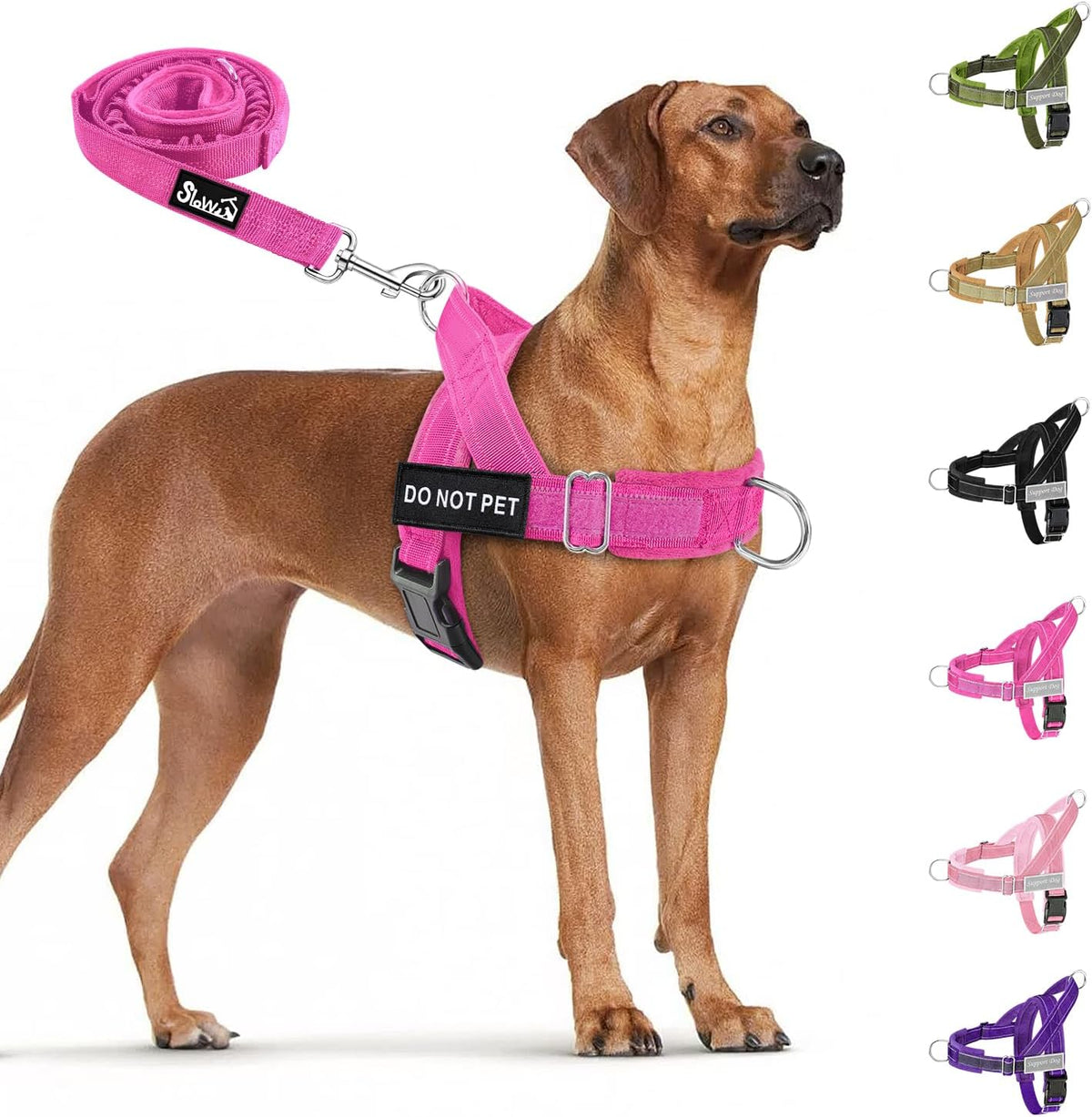 SlowTon No Pull Dog Harness with Front Clip - Heavy Duty, Soft Padded
