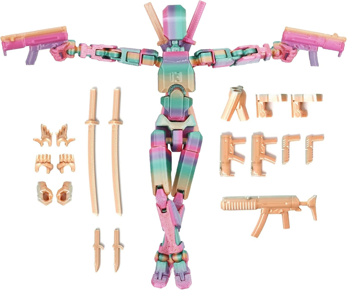 FoxVilla Titan 13 3D Printed Action Figure, Assembled Dummy 13 (Golden)