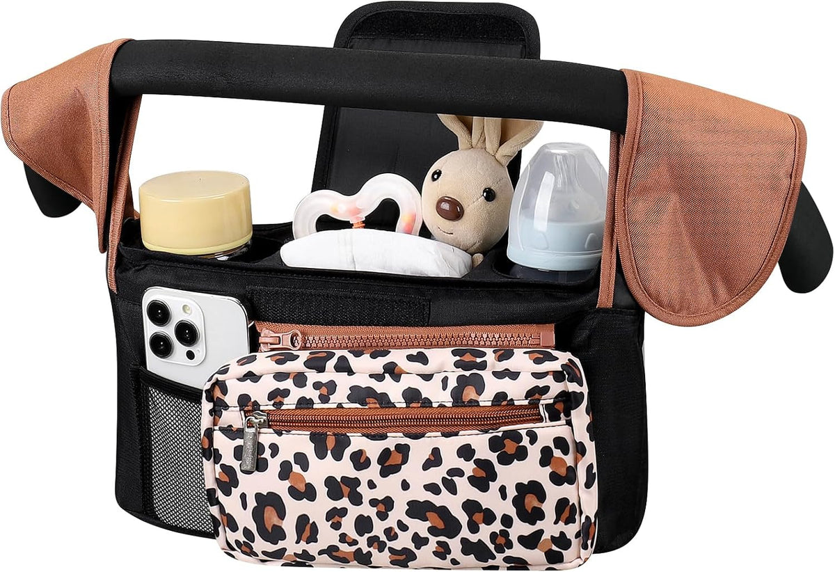 Accmor Universal Stroller Organizer with Insulated Cup Holder