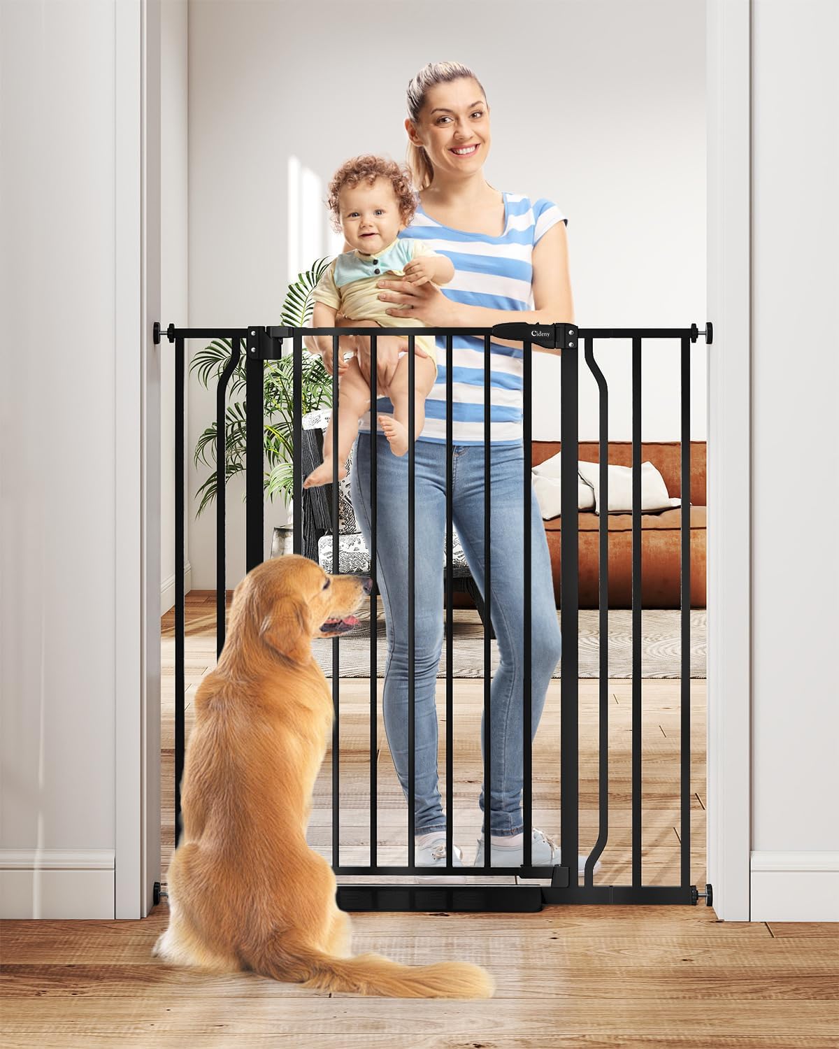 Baby Gate Auto Close, 29"-40" Dog Gate Indoor for Stairs & Doorways