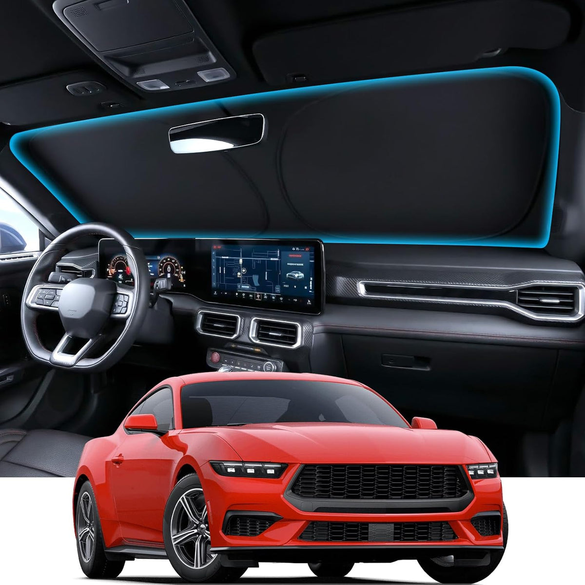 Wigoo for Tesla Model Y/YL 2020-2026 Windshield Sunshade, Keeps Cool