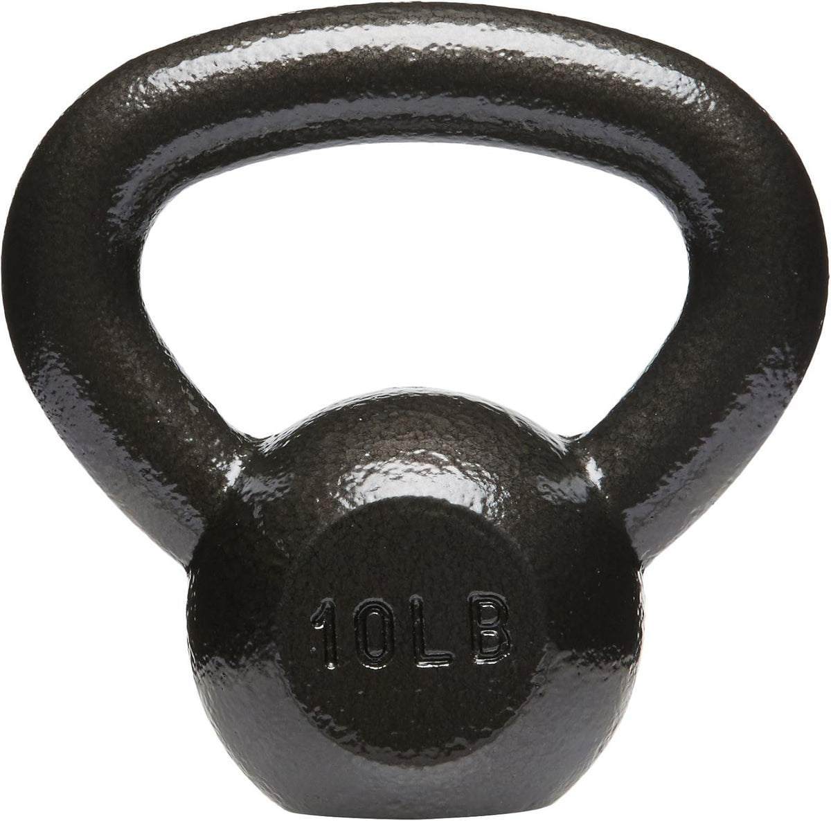 Amazon Basics Cast Iron Kettlebell for Strength Training, Textured Wide Handle, Black