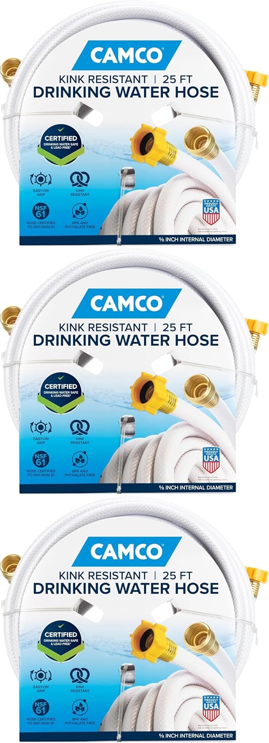 Camco TastePURE 25-Ft RV Drinking Water Hose - Made in the USA