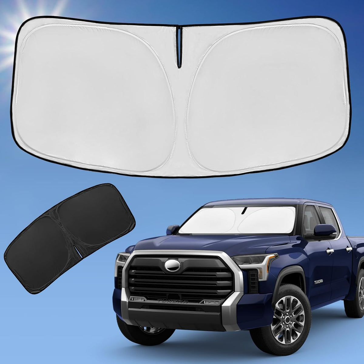 for Toyota Tacoma 2016-2024 2025 2026 Sun Shade Sunshade Windshield Cover