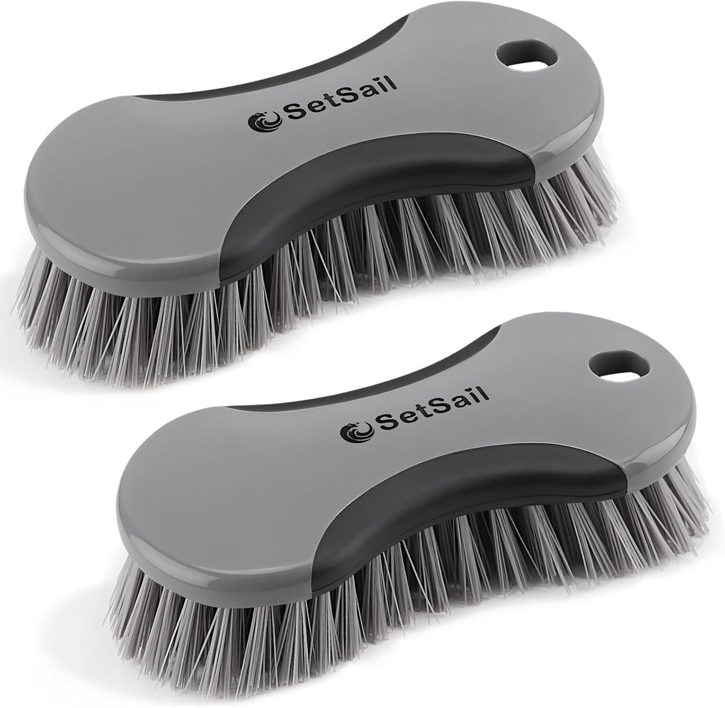 SetSail Multi-Purpose Scrub Brush of 2 Pack, Gray
