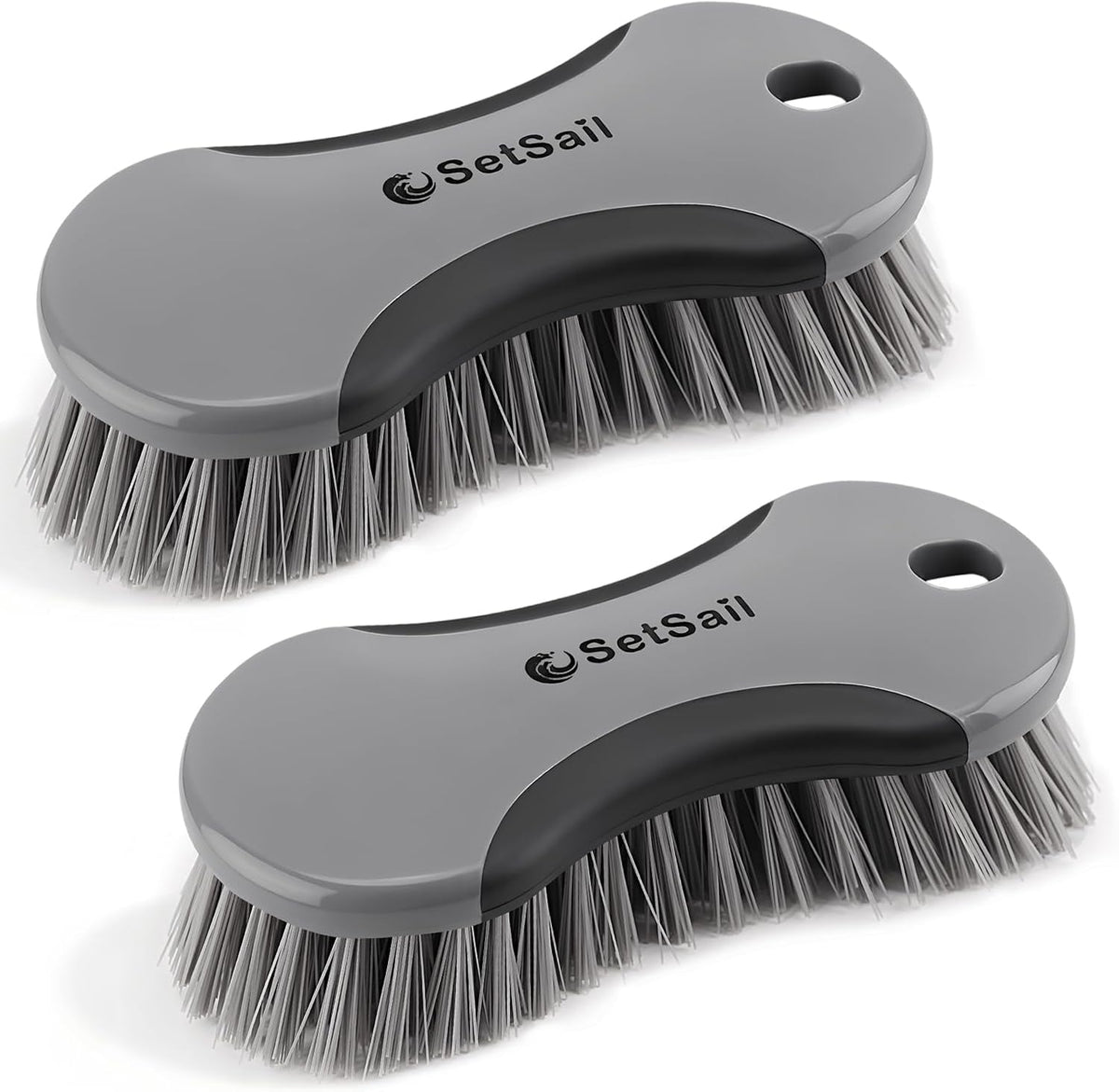 SetSail Multi-Purpose Scrub Brush of 2 Pack, Gray