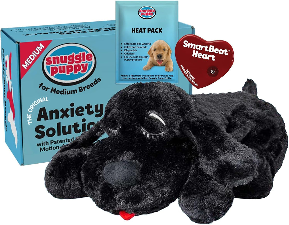 Snuggle Puppy Heartbeat Toy, Calming Comfort, Medium Breeds - Biscuit | Calming heartbeat toy, crate training comfort, heat pack, new puppy essentials, first nights, sleep, medium breeds 25-70 lbs
