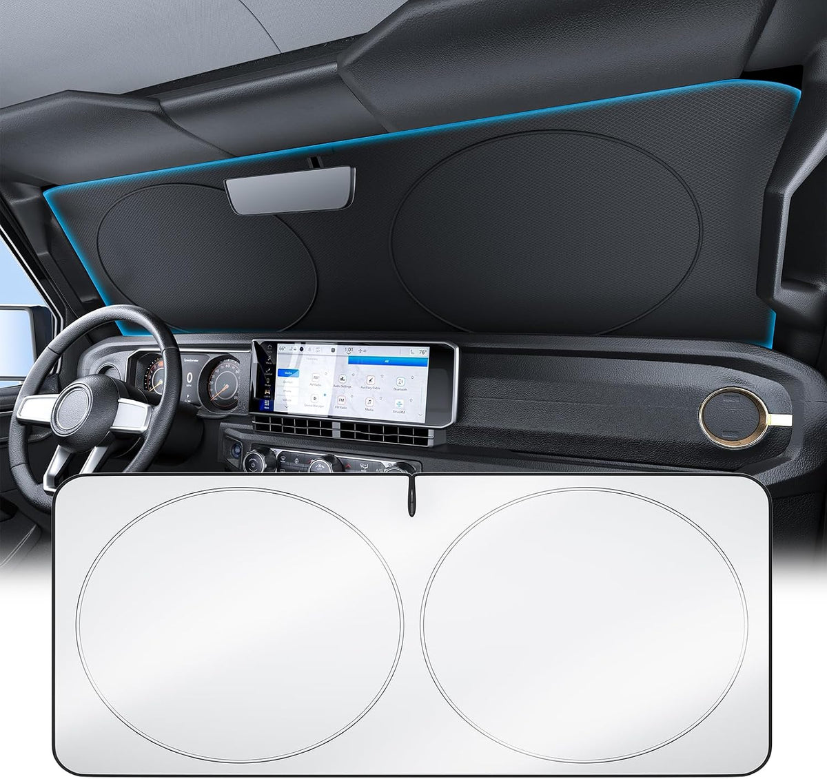 Wigoo for Tesla Model Y/YL 2020-2026 Windshield Sunshade, Keeps Cool
