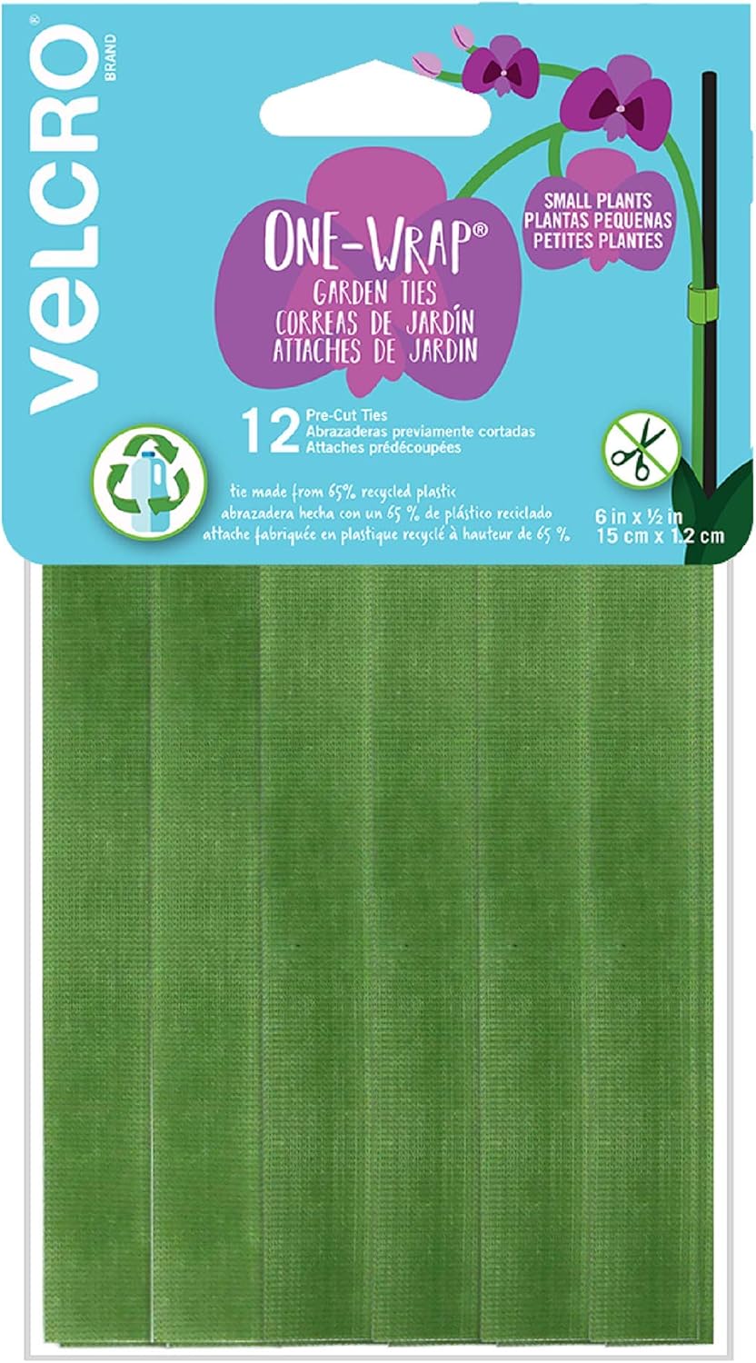 VELCRO Brand ONE-WRAP Garden Ties, for Plant Support, 50 Ft x 1/2 in