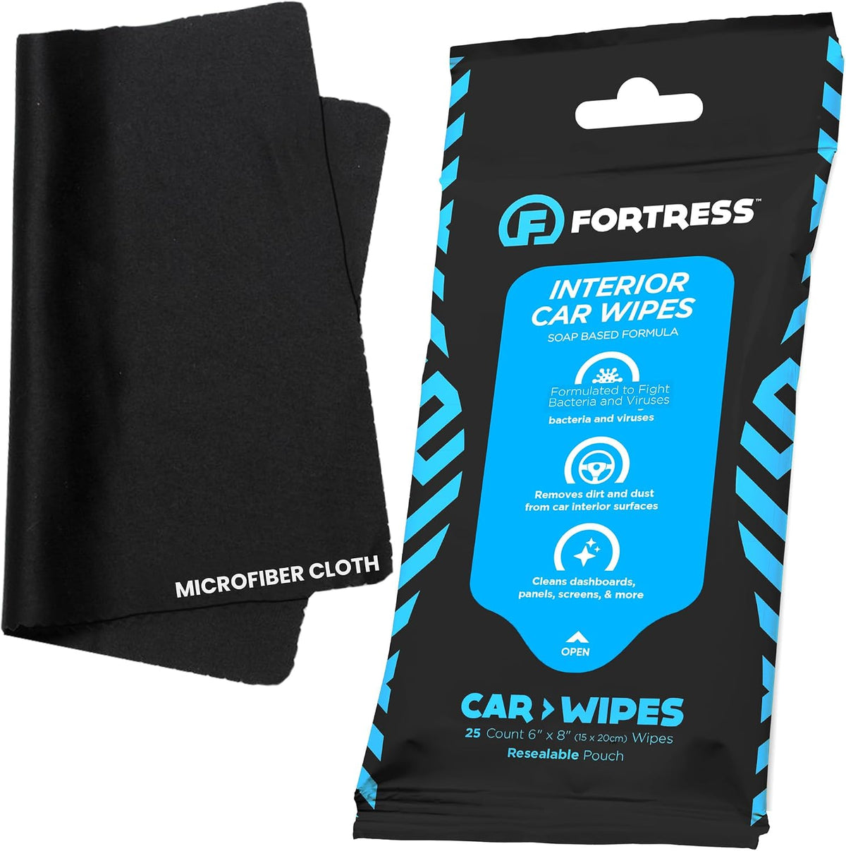 Fortress Car Interior Cleaner Wipes (25 ct.) Travel Size