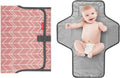 Portable Changing Pad for Baby, Waterproof Travel Changing Pads for Moms, Dads, with Built-in Pillow, Excellent Baby Shower, Registry Gifts