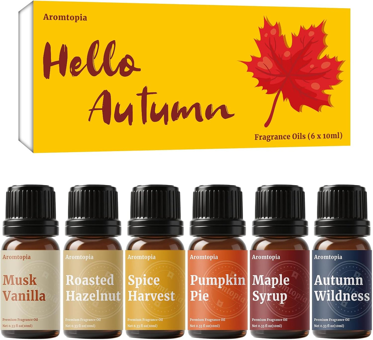 Diffuser Fragrance Oils, Aromtopia Essential Oils for Diffusers for Home, 6x10ml Fresh Home Set, Clean Scents for Candle Soap Making, Dryer Ball, Fresh Linen, Crisp Breeze, Fresh Laundry, Lemon