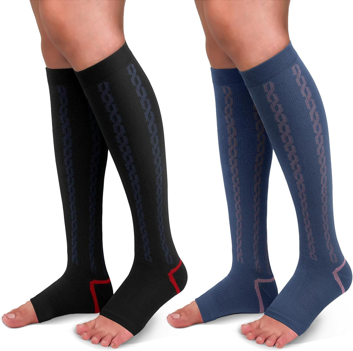 30-40mmHg Medical Graduated Compression Socks for Women&Men Circulation-Compression Stockings-Knee High Socks for Support,Hiking,Running