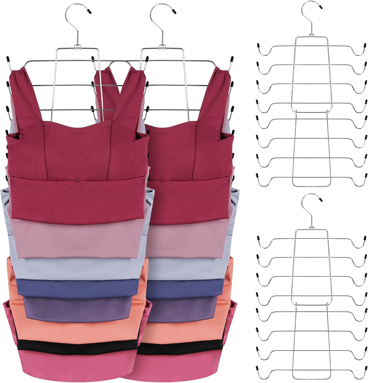 ZEDODIER 2 Pack Tank Top Hanger, Bra Organizer for Closet, Space Saving