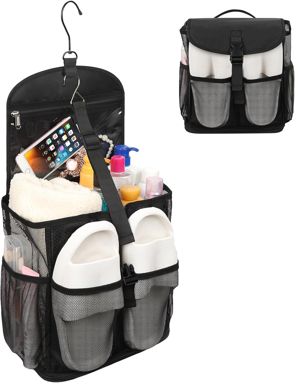 Mesh Shower Caddy Portable Shower Bag for College Dorm Room Essentials