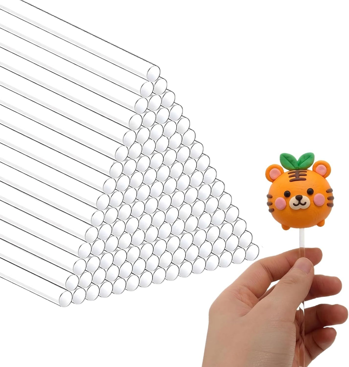 DaTpuik 15PCS 9.5 Inch White Plastic Cake Dowel Rods for Tiered Cake Pillars Construction and Stacking Supporting Cake Round Dowels Straws with 0.4 Inch Diameter Individually Wrapped