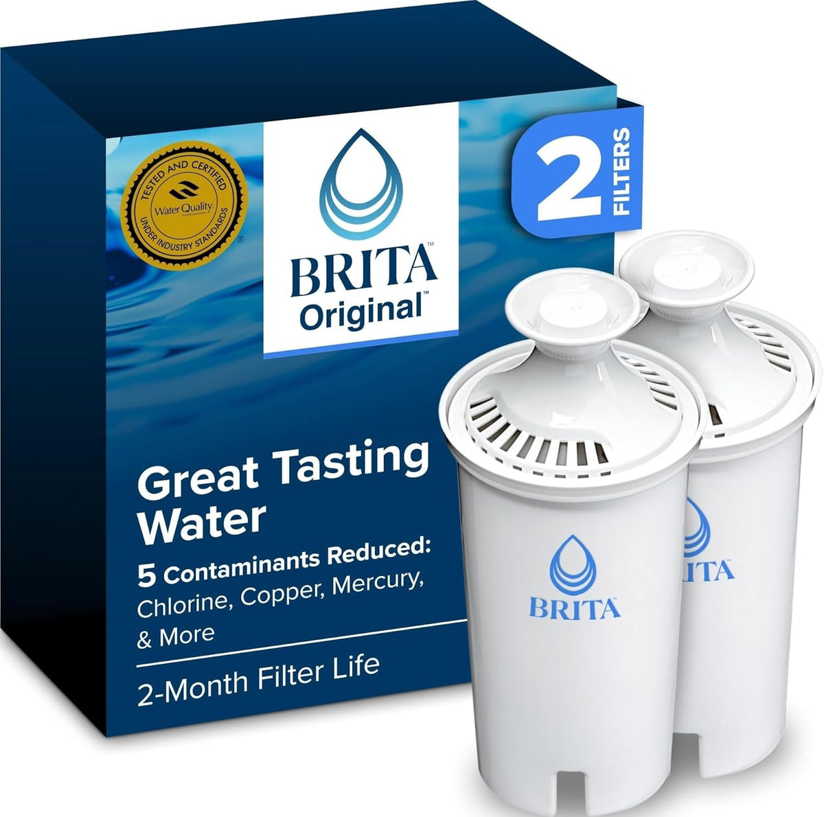 Brita Plus Replacement Water Filter, For Pitchers and Dispensers, 3 Pack
