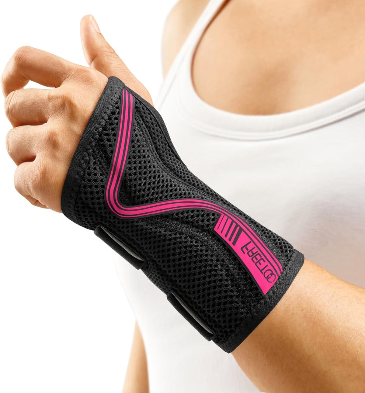 FREETOO Carpal Tunnel Wrist Brace Night Support, Right Hand, Medium