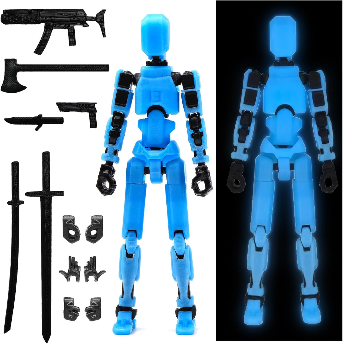 FoxVilla Titan 13 3D Printed Action Figure, Assembled Dummy 13 (Golden)