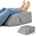 BIEEZZK Leg Elevation Pillow Blood Circulation, 23.6×16.8×8in, White/Grey