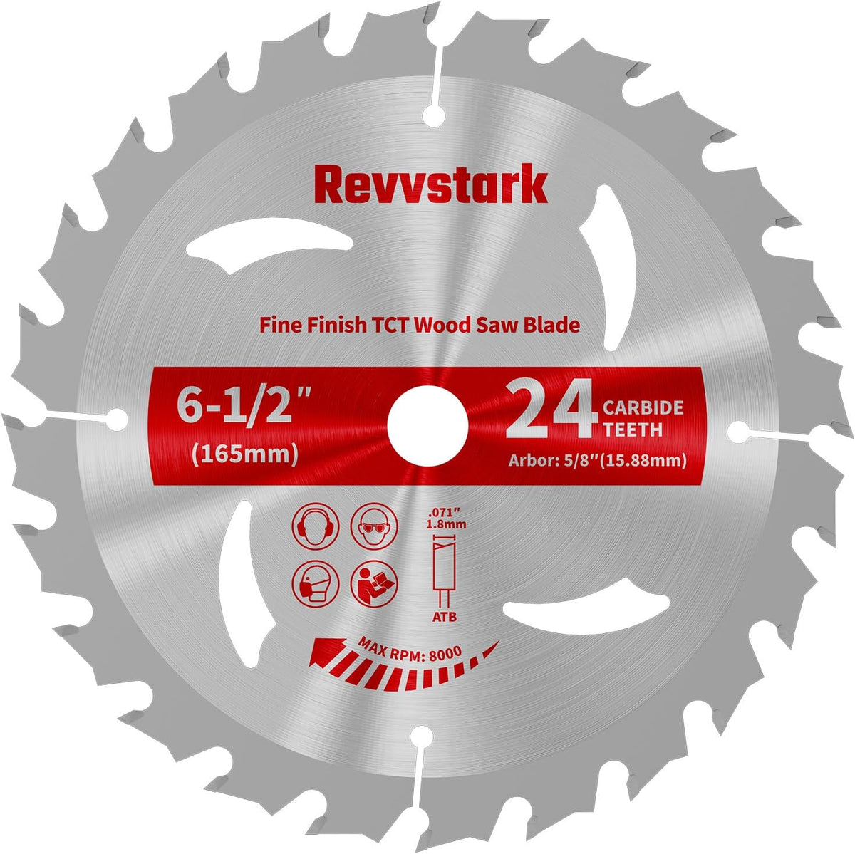 Circular Saw Blade 6-1/2" 24T&60T for Cutting Wood, 5/8" Arbor
