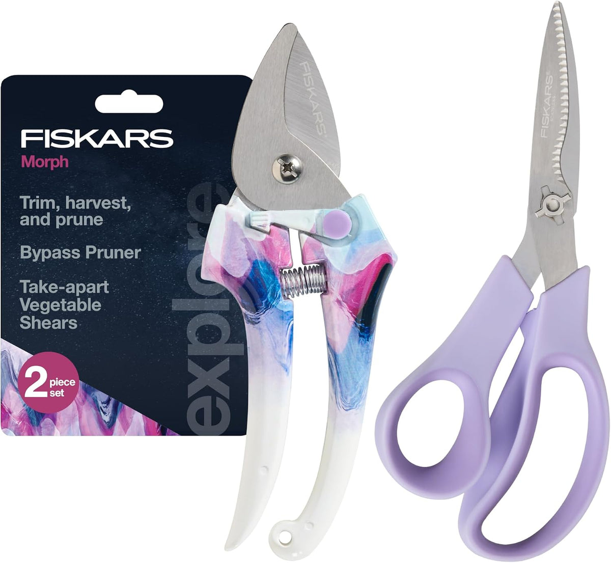 Fiskars Bypass Pruning Shears, 5/8" Cut Capacity Garden Clippers