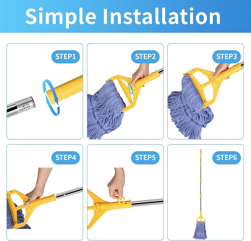 Commercial Mop with Extra Head Replace,63" Heavy Duty Industrial Mop