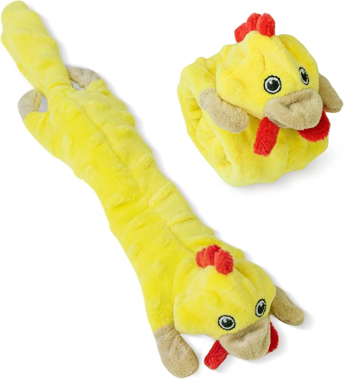 SHARLOVY Dog Squeaky Toys 5 Pack, Pet Crinkle Toy No Stuffing Animals Plush | Dog Chew for Large and Medium, Small Puppy Teething for Boredom