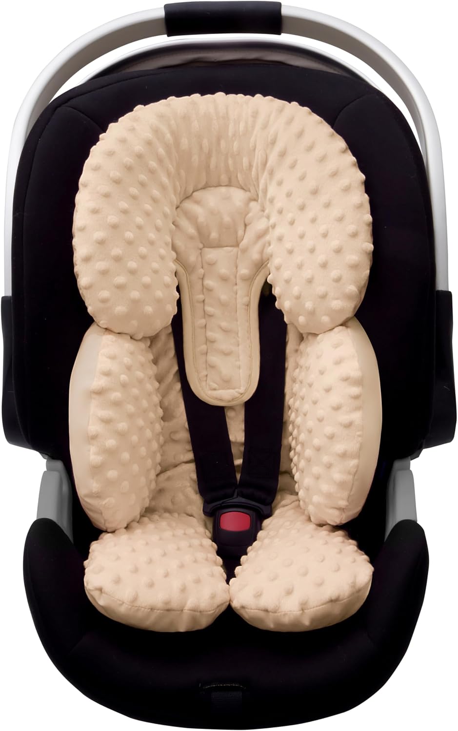 Pro Goleem Infant Car Seat Insert, Baby Head Neck Body Support, Soft Minky Newborn Car Seat Insert, 2-in-1 Reversible, Boys and Girls, Black